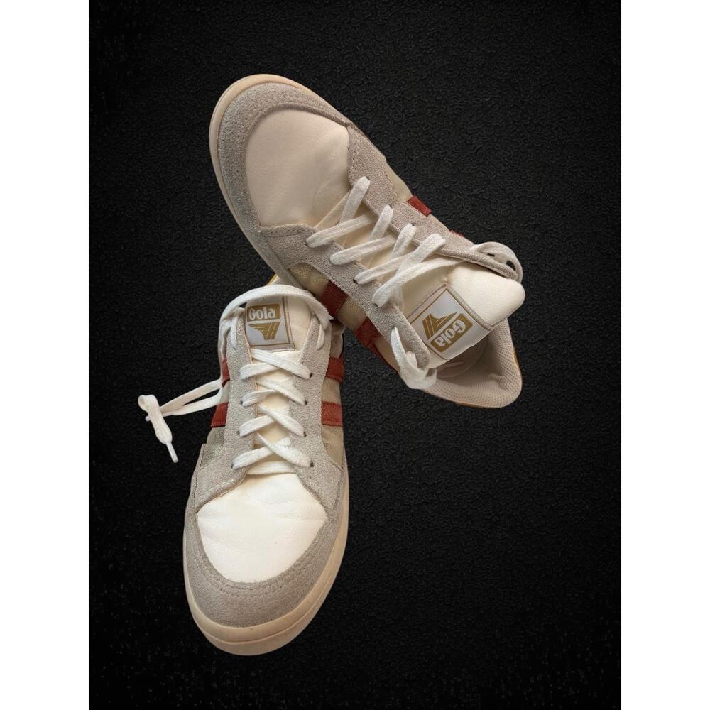 Gola Superslam Blaze CLB334 Women’s Sneakers US 6.5 EU 37.5 White Gold Suede - Picture 2 of 9